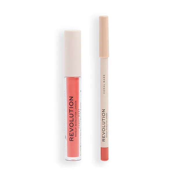 

Жидкая помада + подводка Lip Contour Kit Revolution, цвет coral base