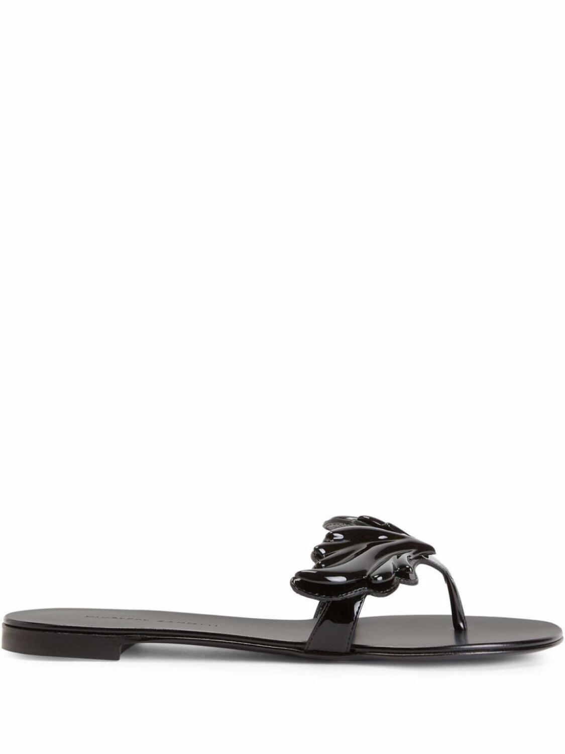 

Giuseppe Zanotti лакированные шлепанцы Cruel, черный
