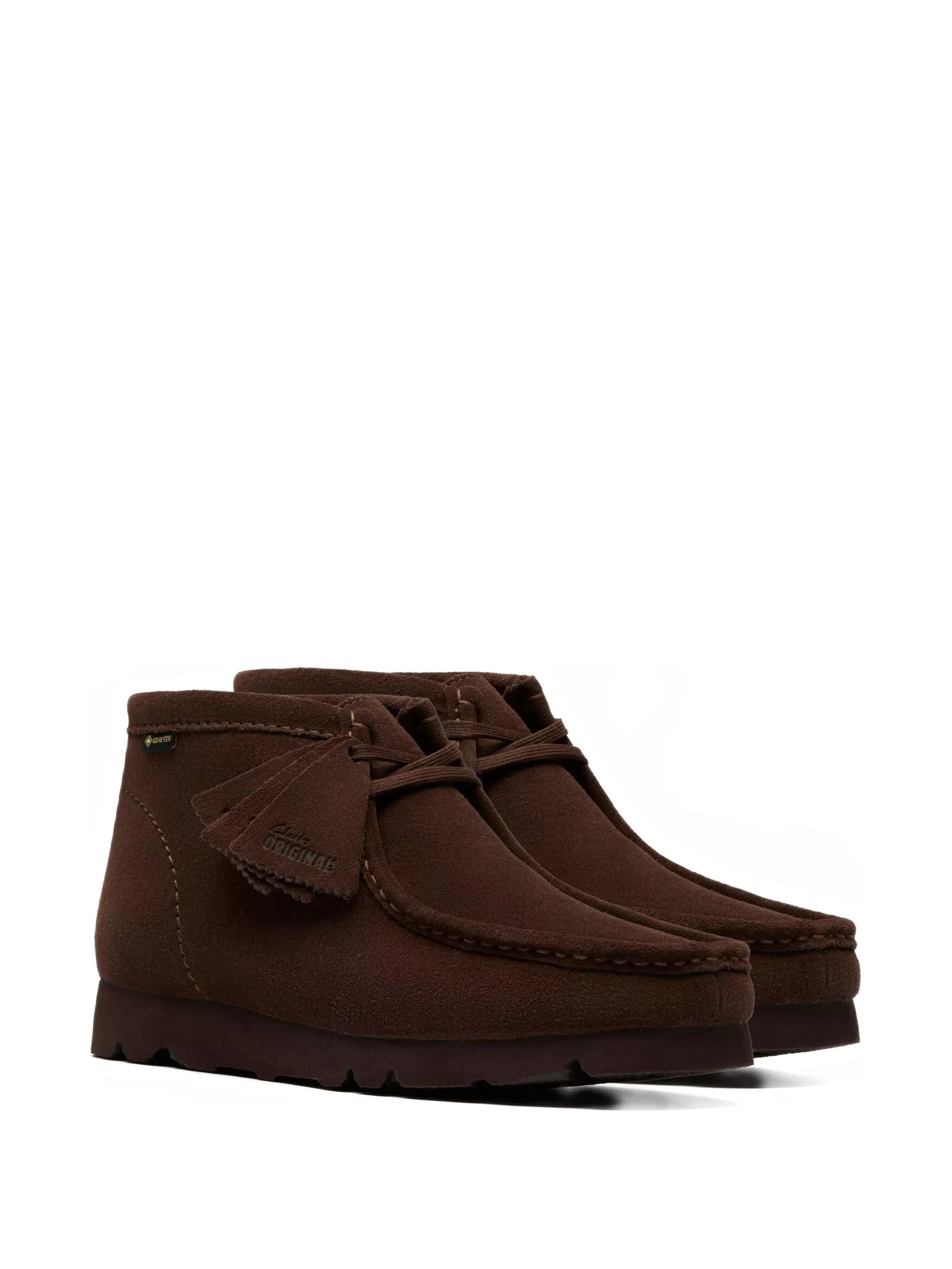 Замшевые ботинки на шнуровке Clarks Originals, коричневый — фото 2