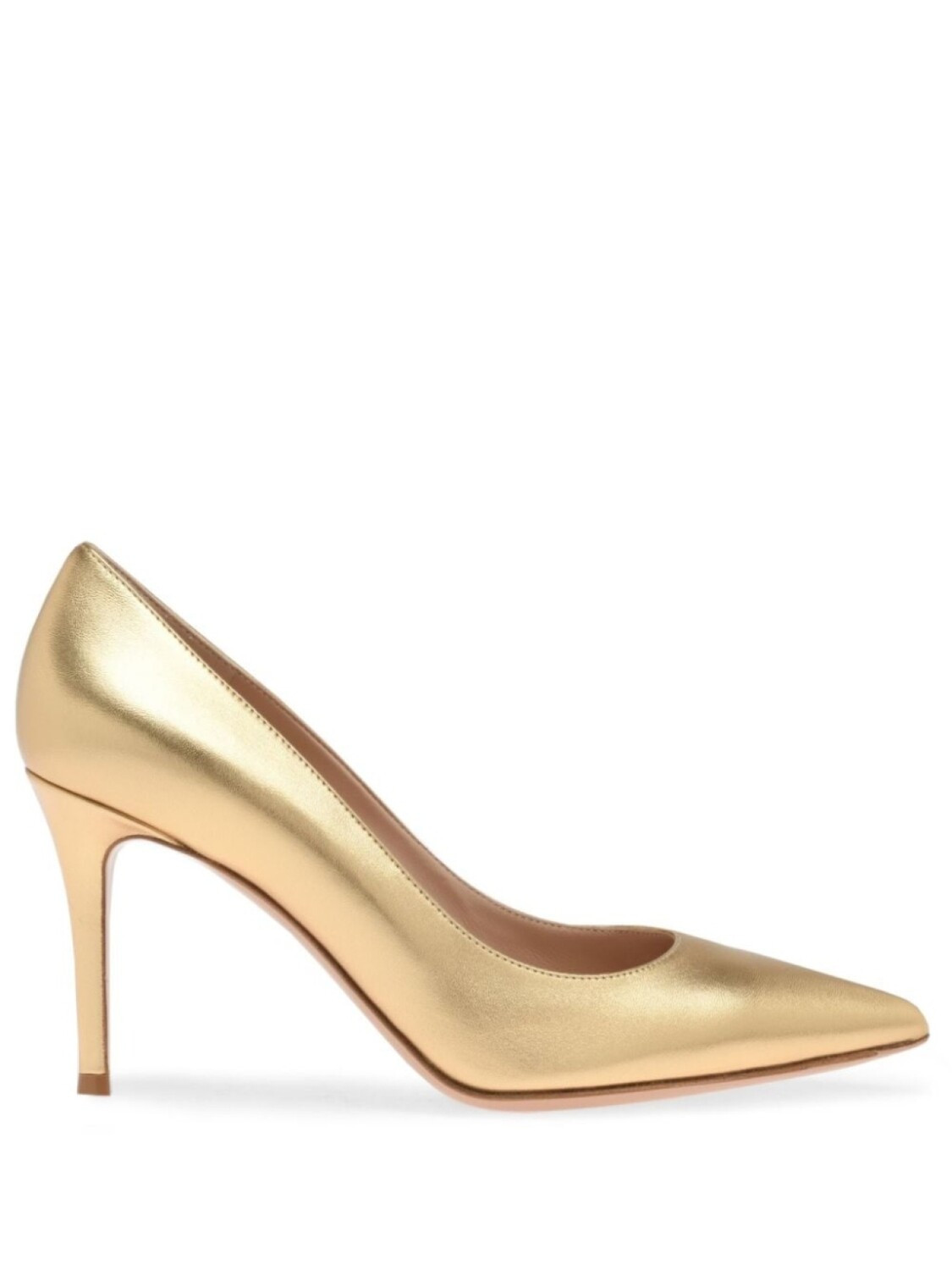 Gianvito Rossi туфли с заостренным носком, золотой