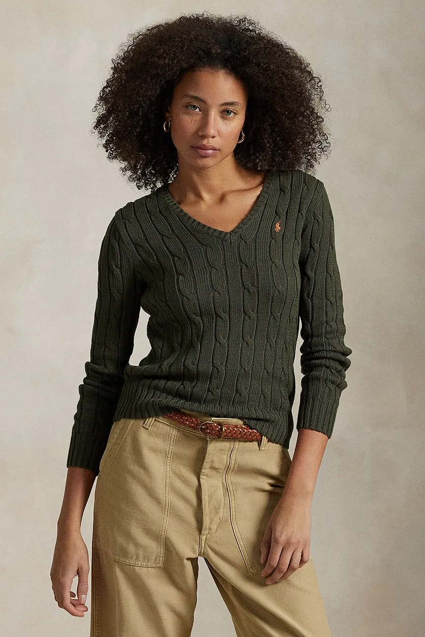 

Хлопковый свитер Polo Ralph Lauren, зеленый