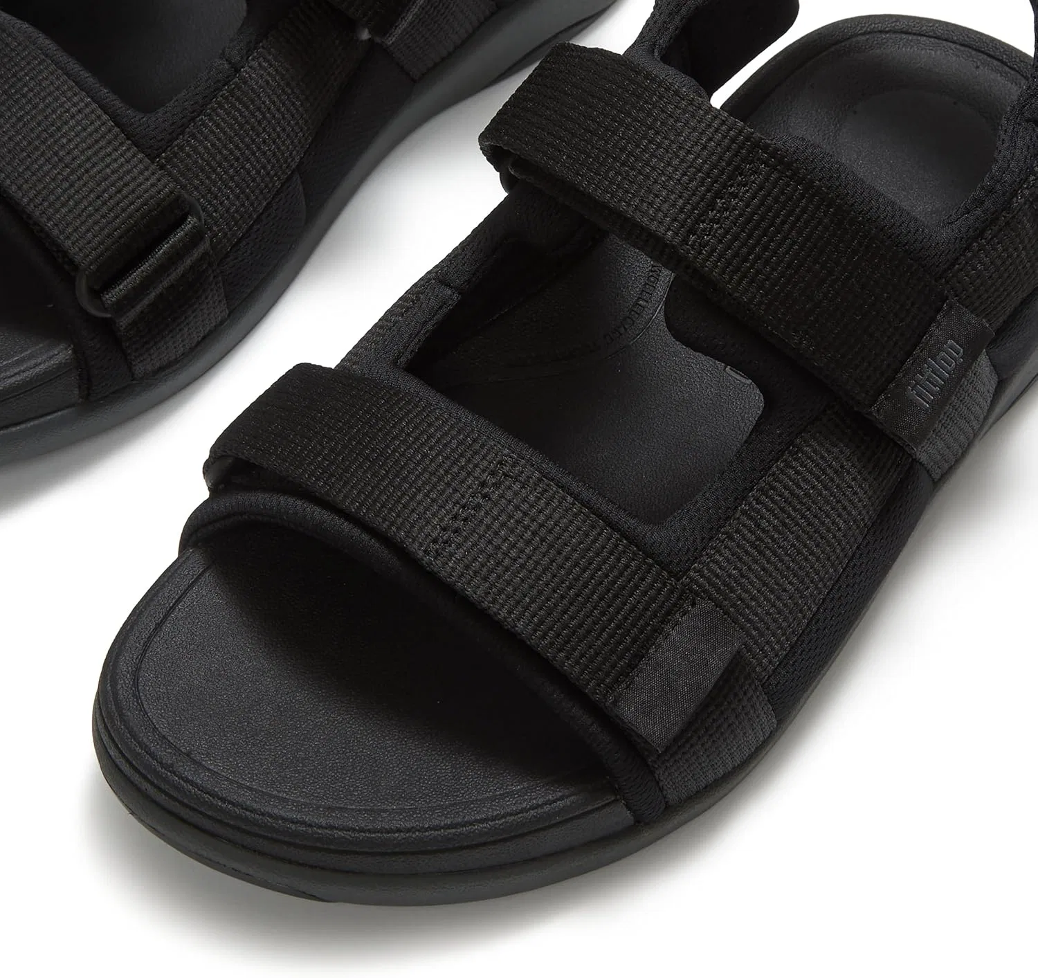 Мужские сандалии Fitflop F-Mode Go ADJ с мягким ремешком и лямкой, Black — фото 3