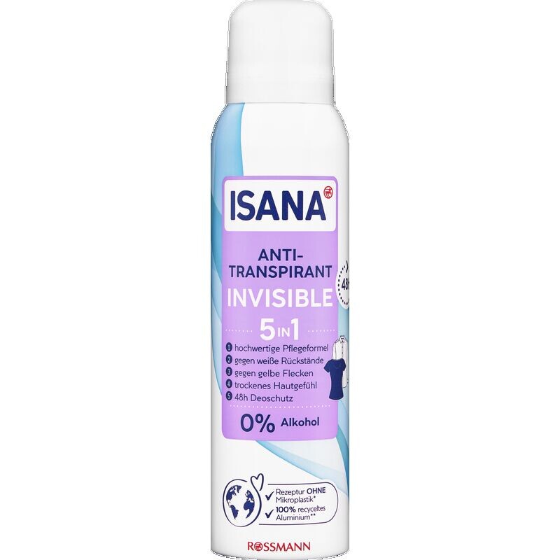 

Спрей-антиперспирант Невидимый 5в1 ISANA, 150 ml