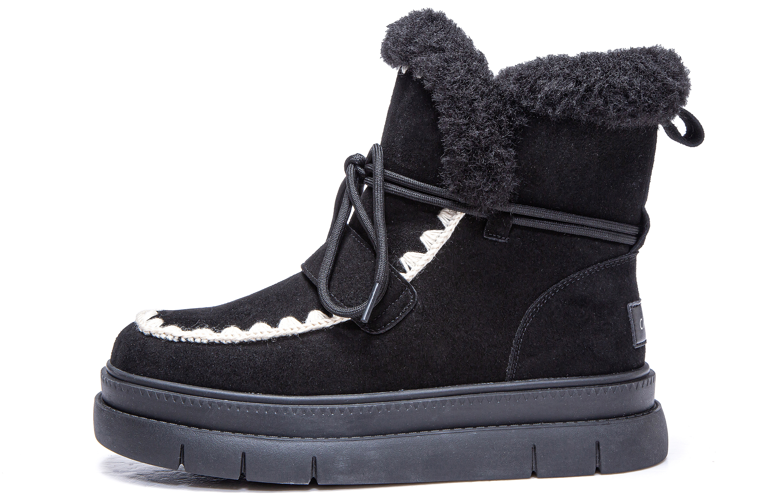 

CAIHEE Тёплые износостойкие противоскользящие короткие зимние ботинки Unisex Black