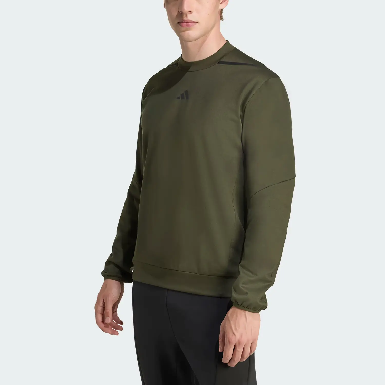 Толстовка D4T FW25 CLIMAWARM мужская Adidas, зеленый — фото 4