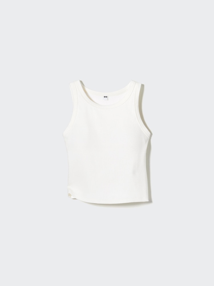 

Майка с чашечками в рубчикUniqlo, цвет 00 белый