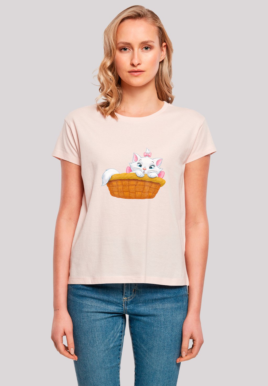 

Футболка с принтом DISNEY ARISTOCATS MARIE IN BASKET F4NT4STIC, розовый