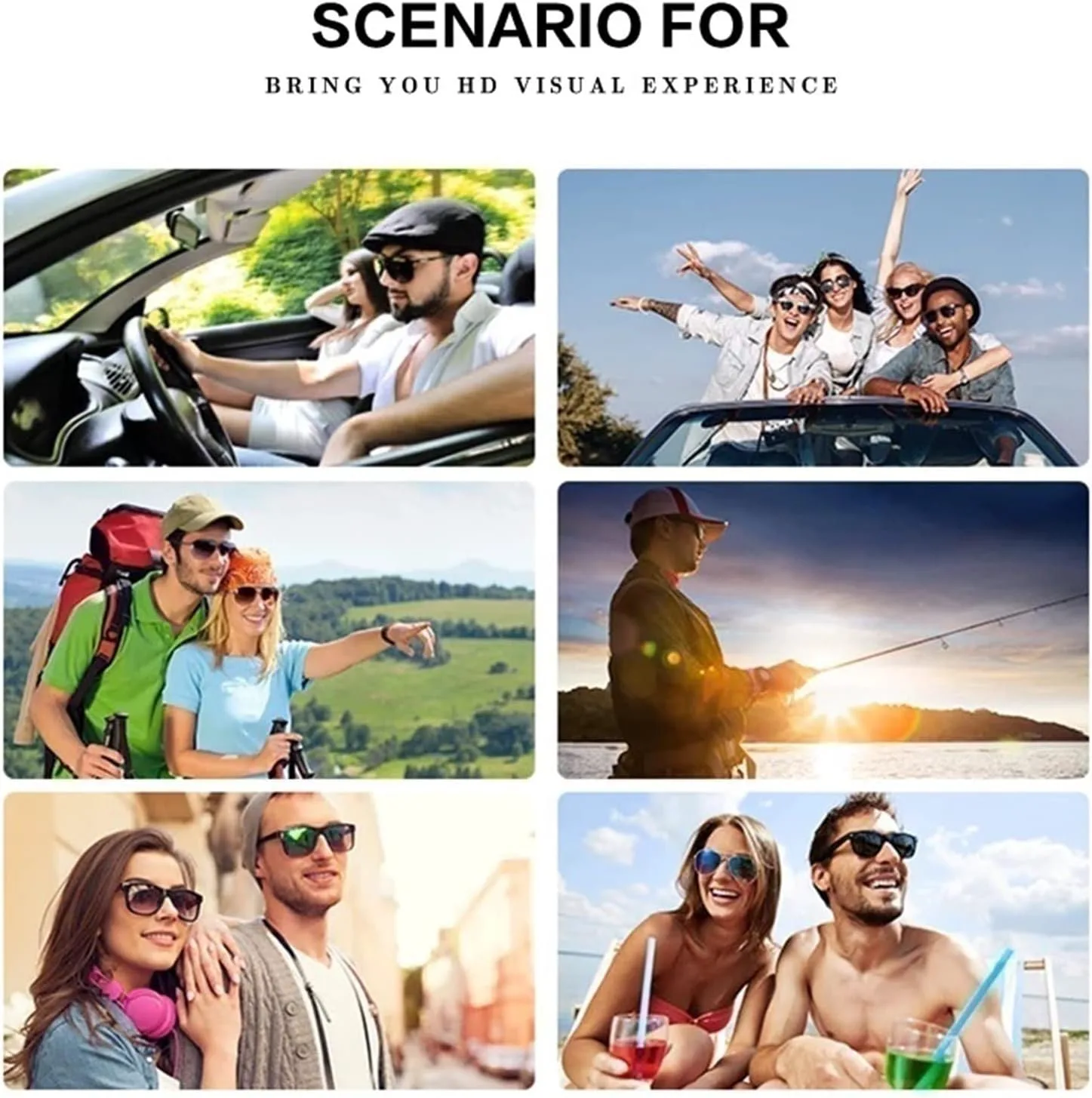 

Круглые солнцезащитные очки XINXIN в стиле ретро с фоторамкой для мужчин и женщин, идеально подходят для отдыха на природе и пляже (цвет: H, размер: средний), H