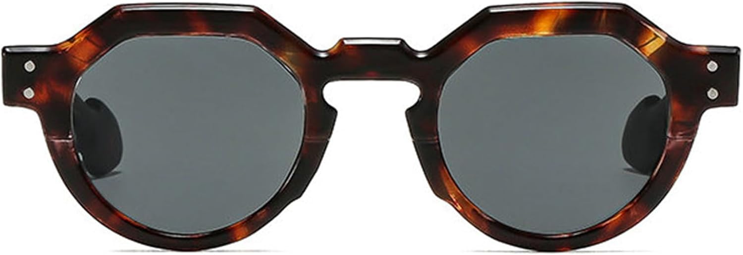 

Солнцезащитные очки Willochra Retro Small Round Punk для женщин, модные градиентные очки с защитой от УФ-излучения UV400 для мужчин, с заклепками, зеленые многоугольные солнцезащитные очки, C3