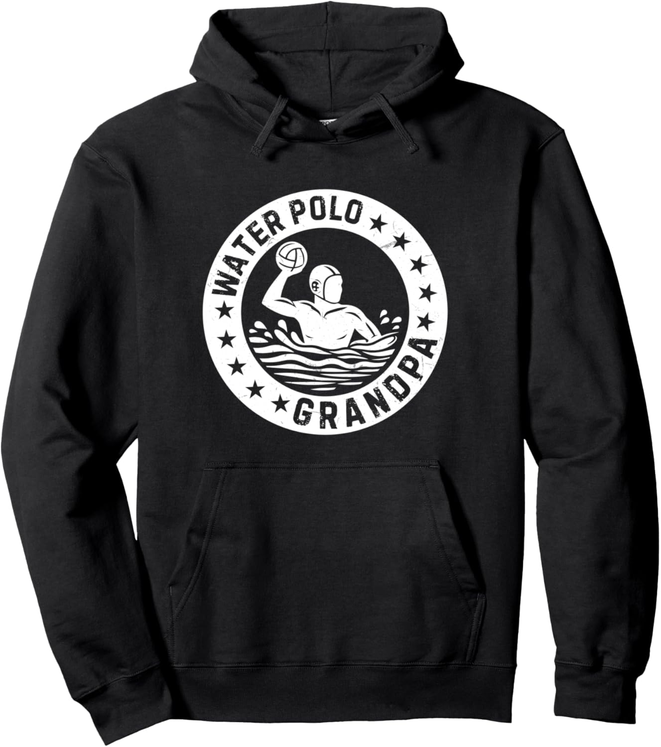 

Дедушка-водополист, игрок в водное поло, дедушкина толстовка Grandpa Water Polo Player, черный