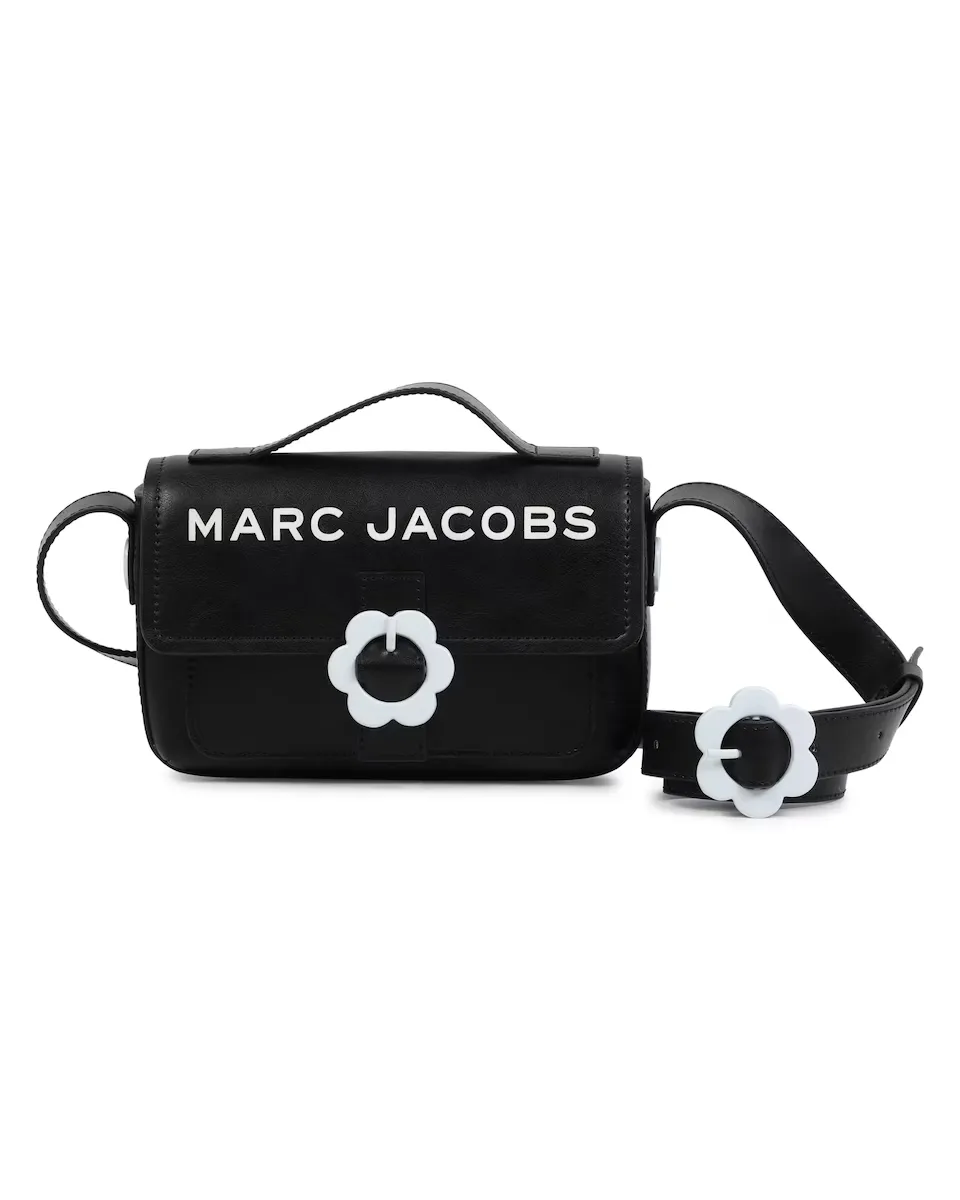 

Сумка на плечо для девочки с клапаном и ручкой Marc Jacobs, чёрный
