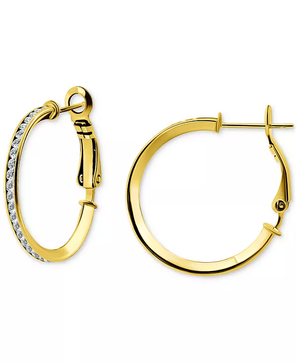 

Маленькие серьги-кольца с кубическим цирконием, 1 дюйм, эксклюзивно в Macy's Giani Bernini, gold