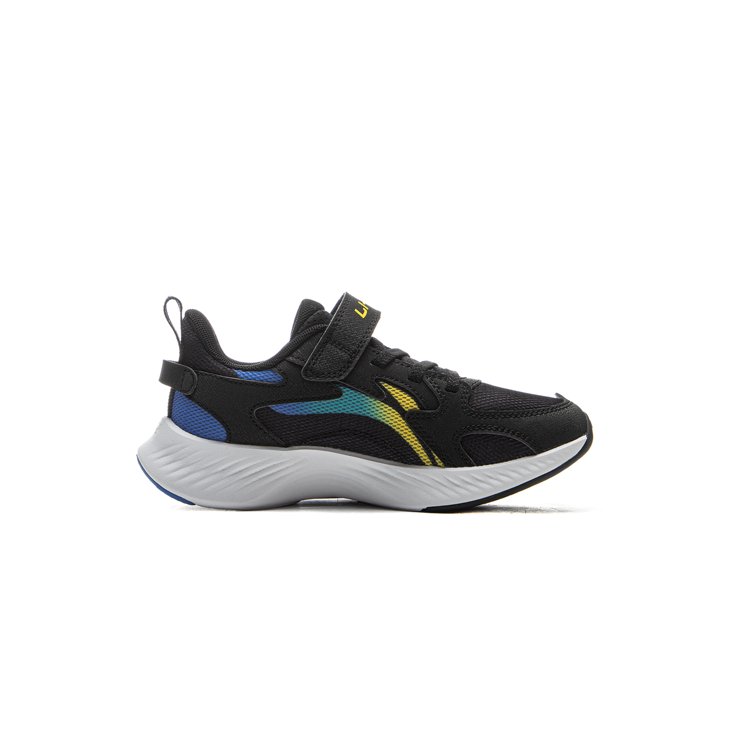 LINING YOUNG Спортивная коллекция low-top детские повседневные кроссовки black/rainbow blue kids' — фото 3
