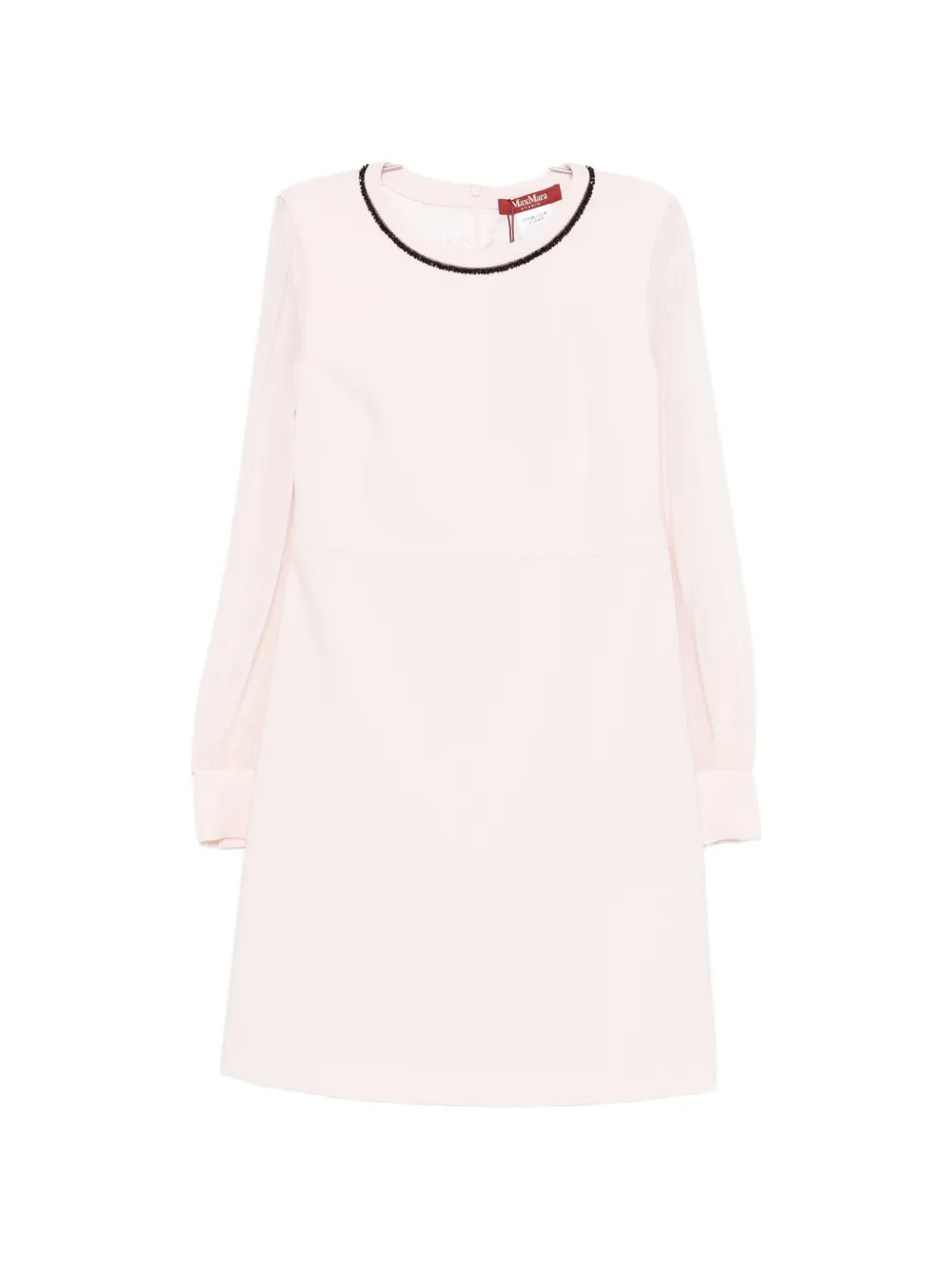 

Мини-платье Mstvolto с длинными рукавами и бусинами Max Mara, розовый