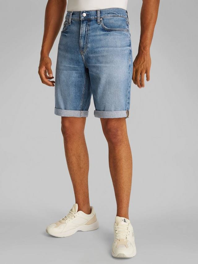 

Облегающие джинсовые шорты Calvin Klein, цвет Medium Blue