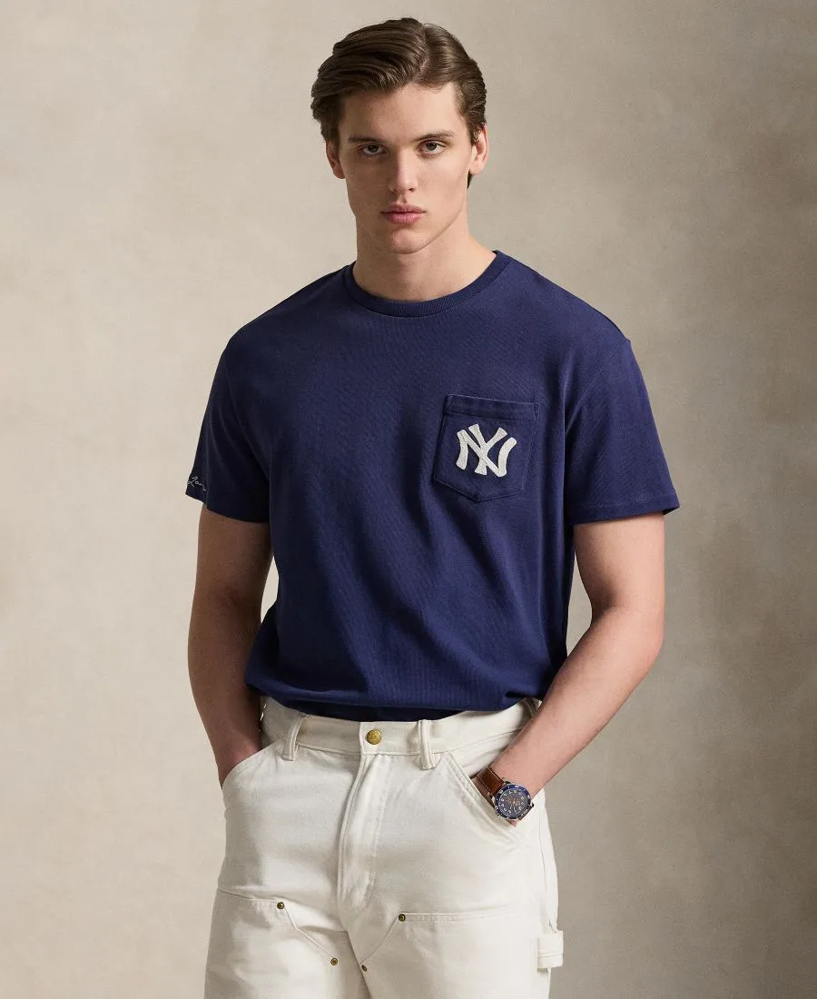 Мужская футболка с круглым вырезом Polo Ralph Lauren, темно-cobalt