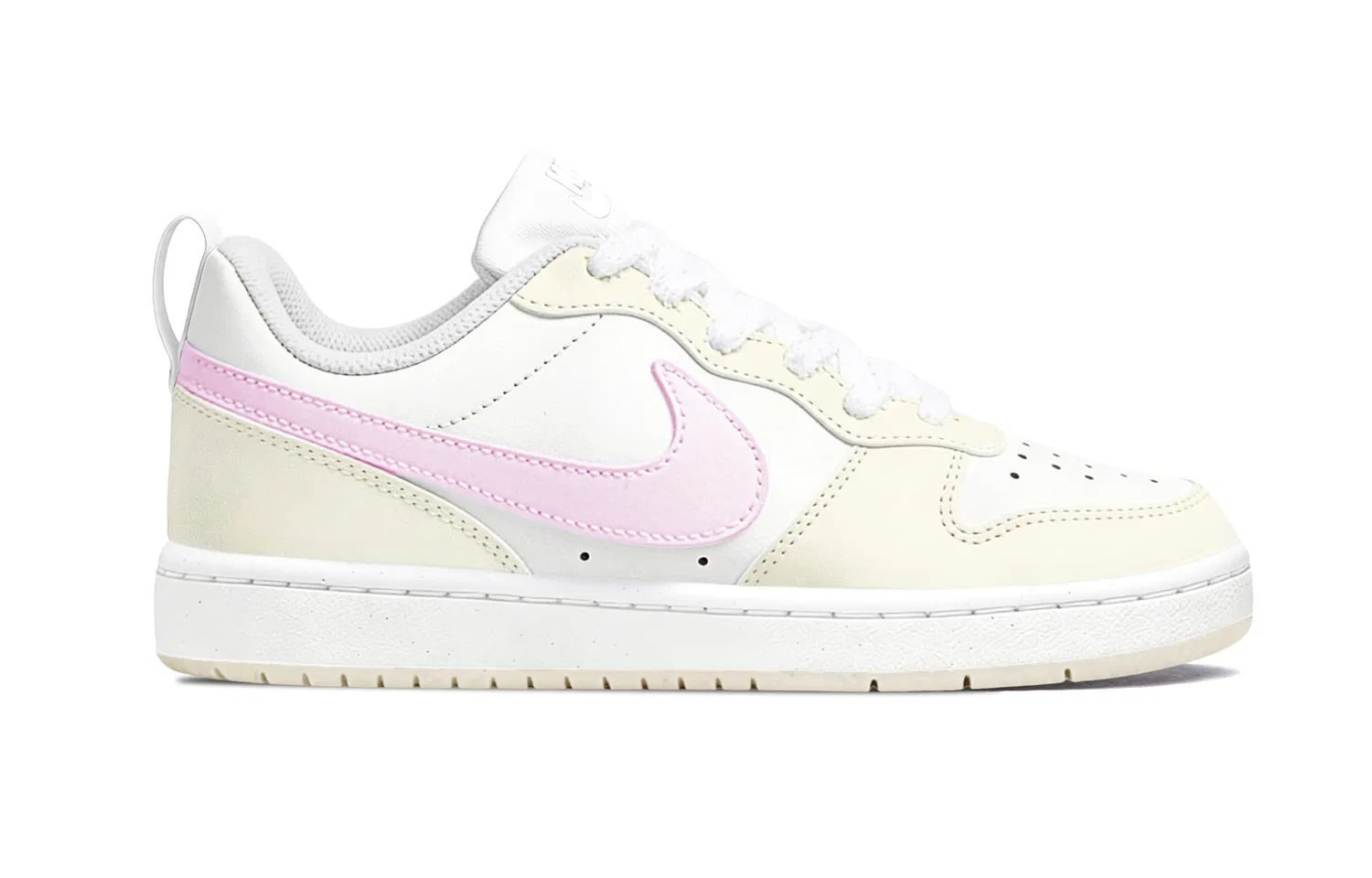 Кроссовки детские для скейтбординга Nike Court Butter Smiley Face бежево-желтые — фото 4