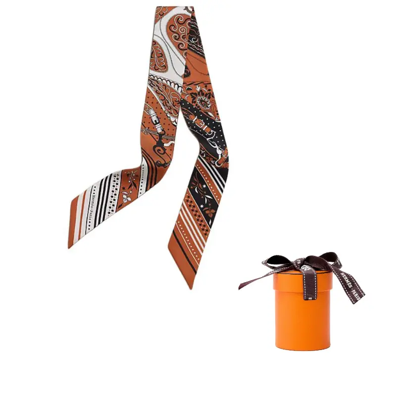 

HERMES Шёлковая лента, Caramel