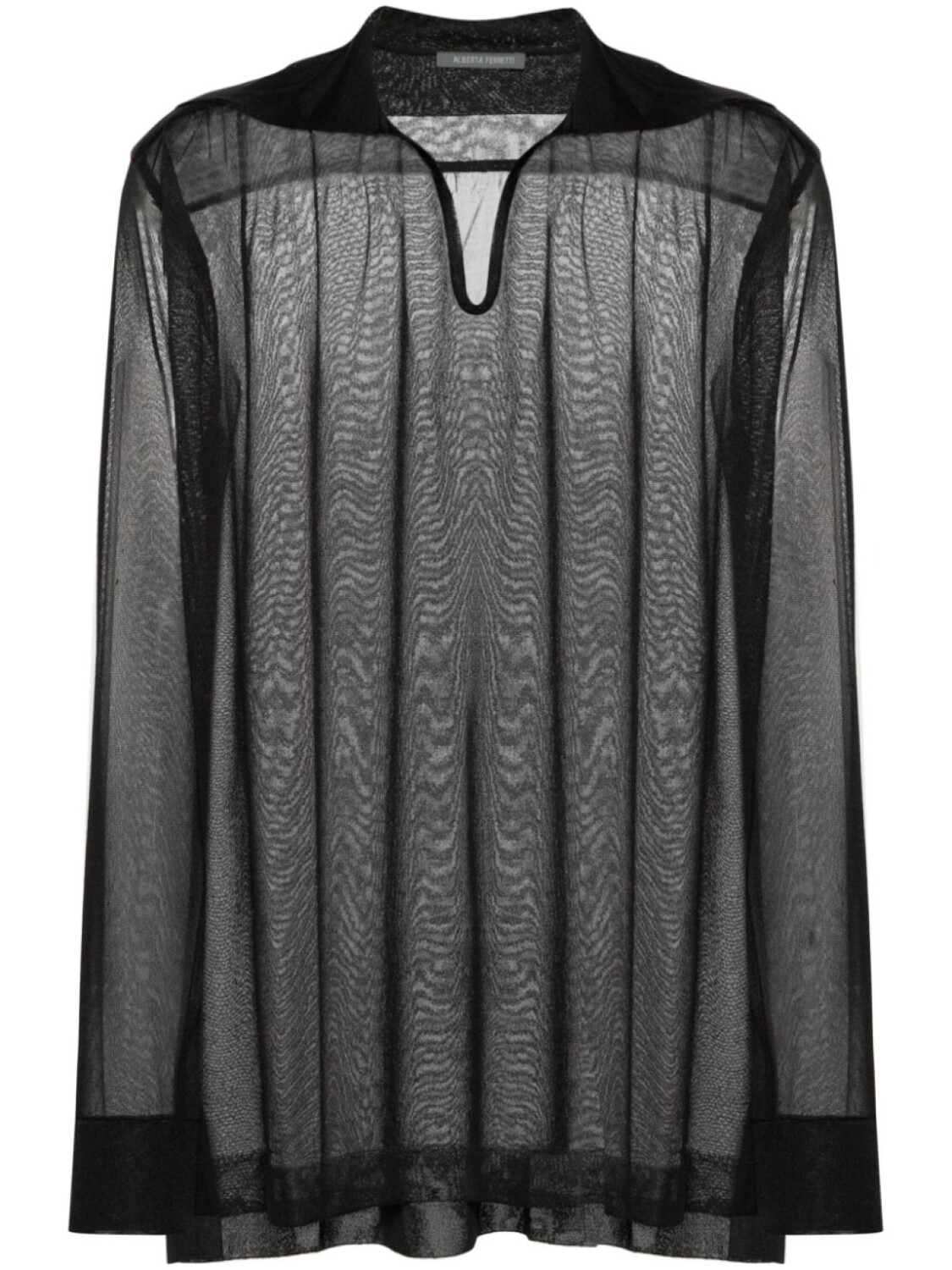 

Alberta Ferretti полупрозрачная туника, черный
