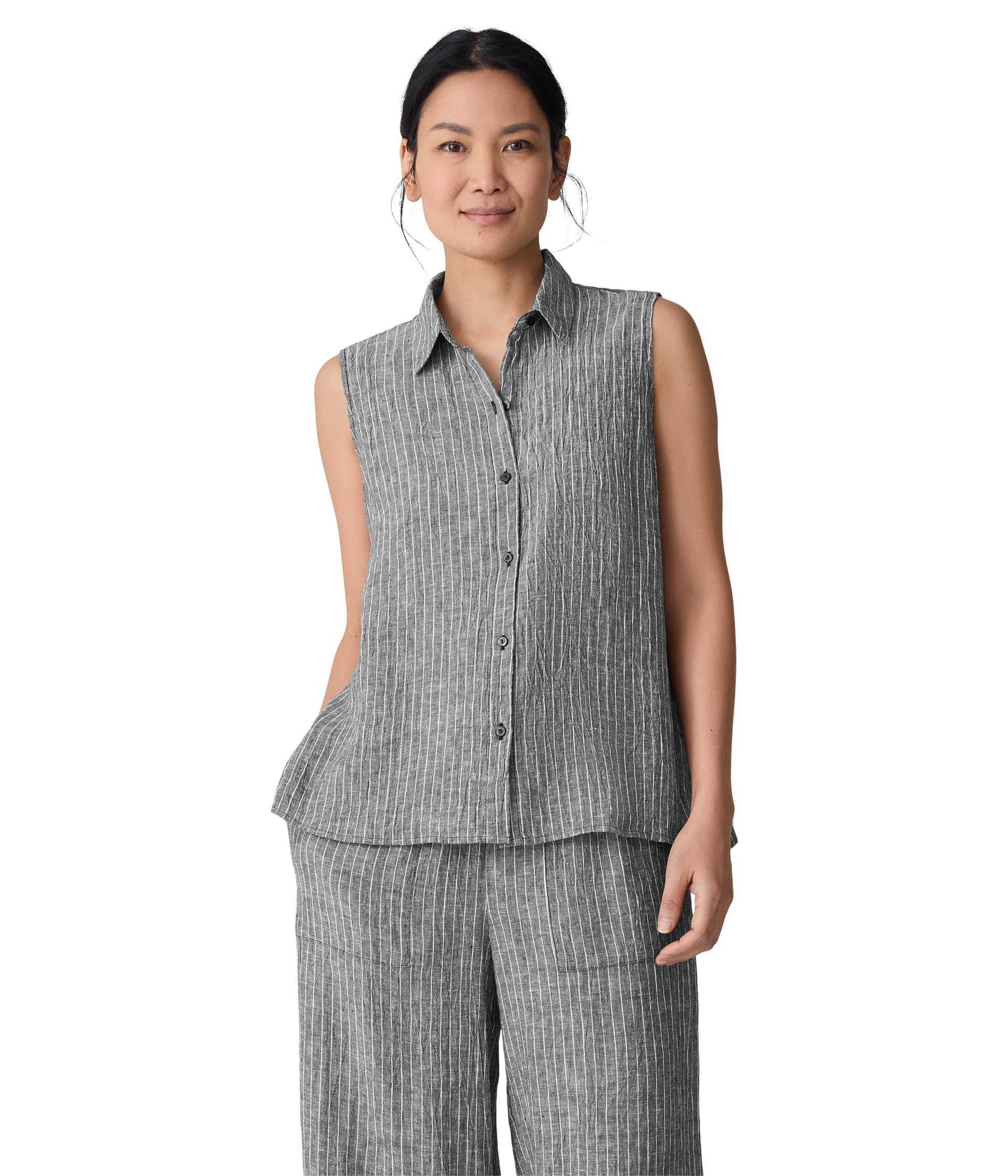 

Рубашка Eileen Fisher Classic Collar Shirt, Black White