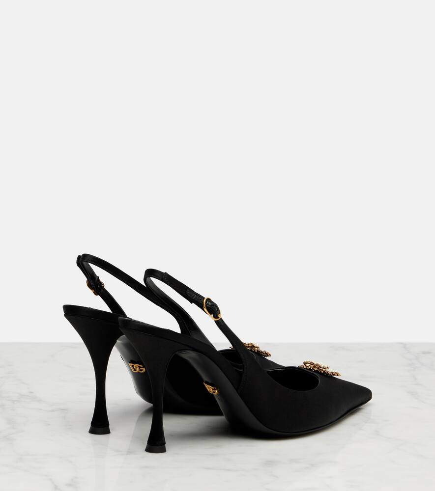 Туфли-лодочки Devotion 90 на тонком каблуке с ремешком Dolce&Gabbana, Black — фото 2
