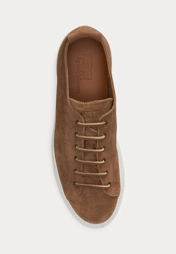 Деконструированные кроссовки из телячьей замши jermain Polo Ralph Lauren, Brown — фото 4