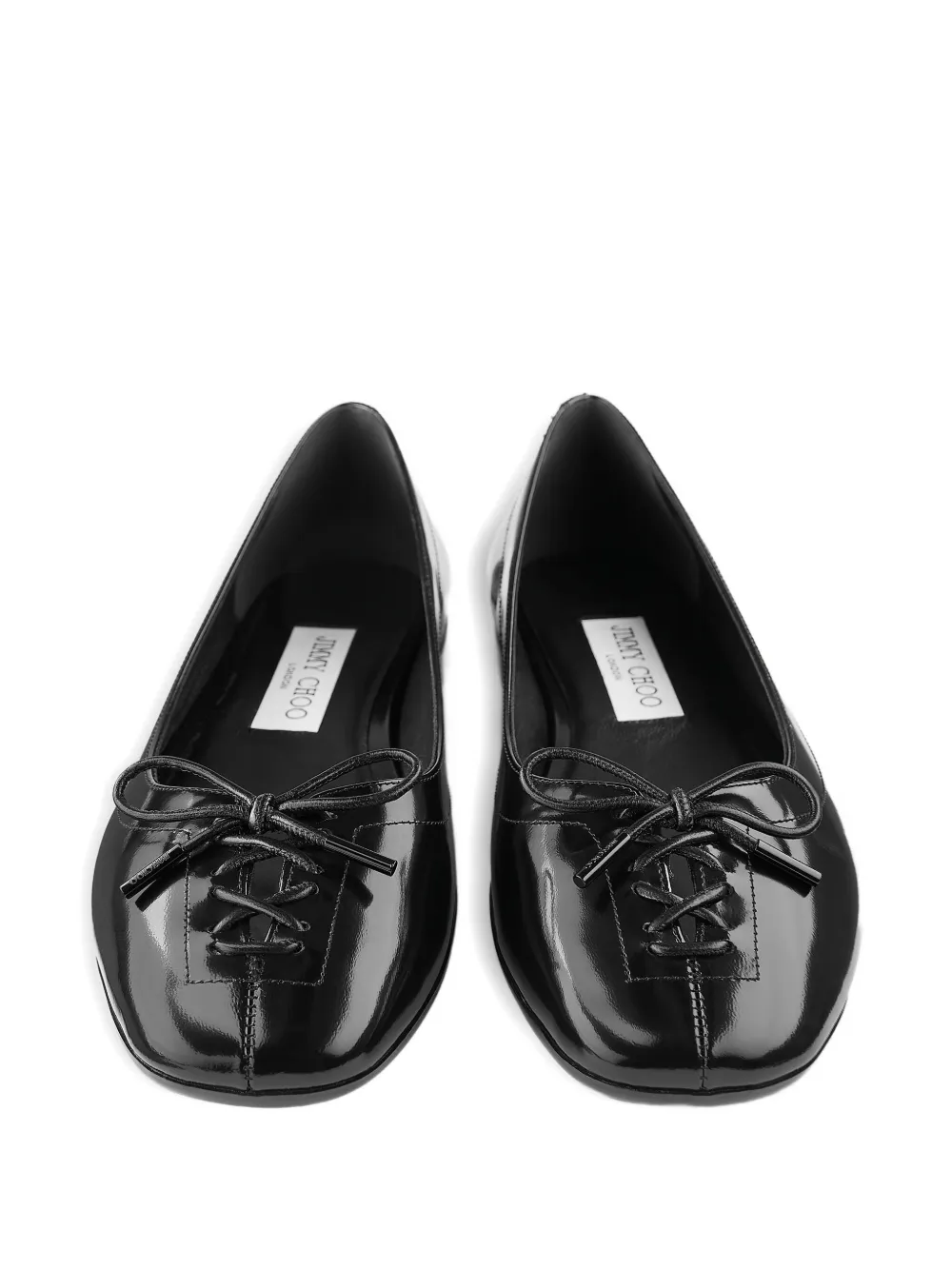 Балетки Scarlett со шнуровкой и бантом JIMMY CHOO, черный — фото 4