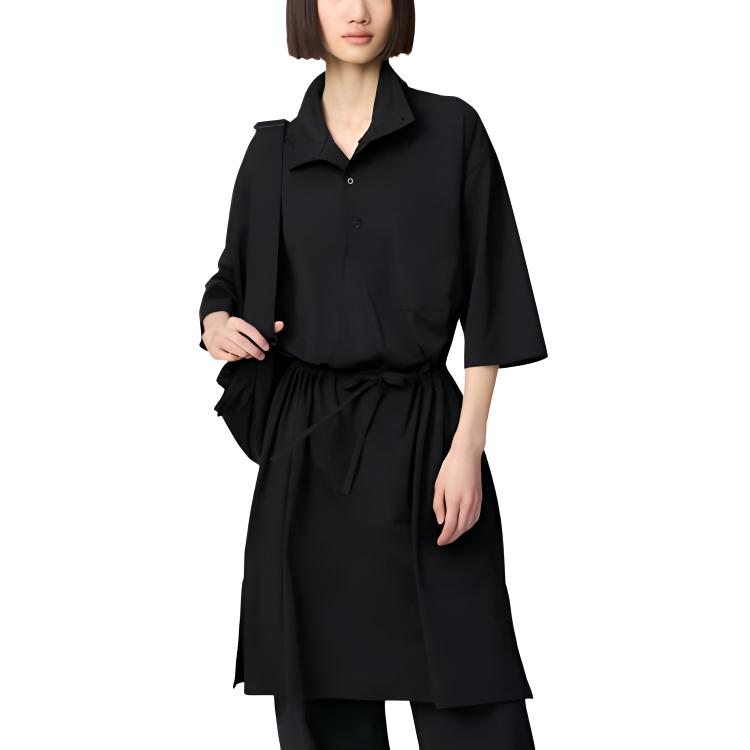 

UNIQLO U Collection SS25 платье с короткими рукавами женское Black