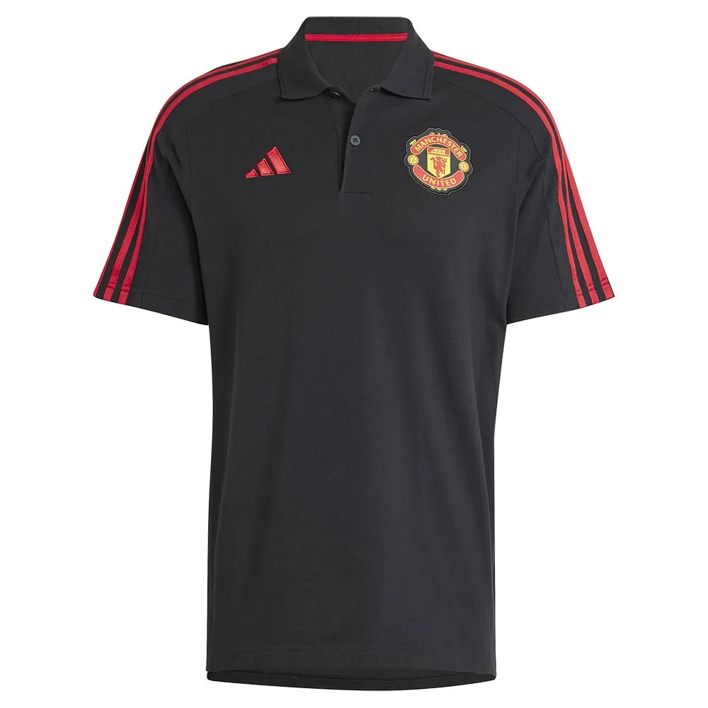 Поло с коротким рукавом adidas Manchester United 24/25 DNA, черный — фото 3
