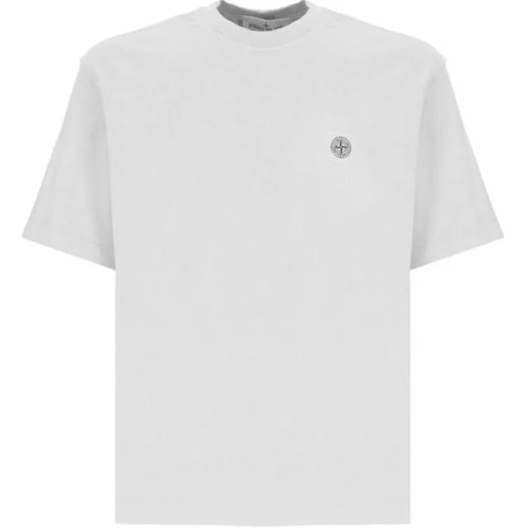 Футболка с логотипом Logo Patch, короткий рукав STONE ISLAND, White