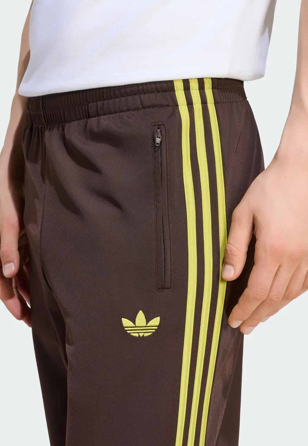 Брюки Adidas Originals Regular Pants Firebird, коричневый — фото 4