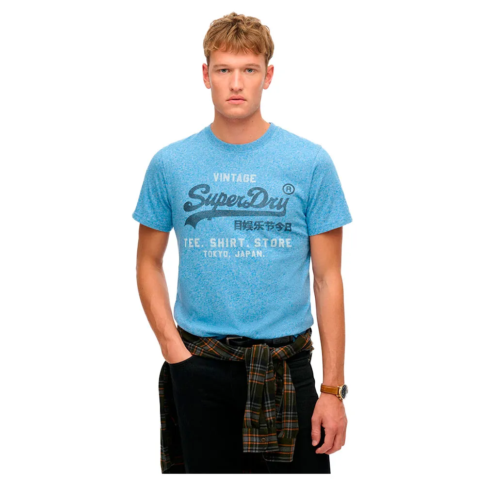 

Футболка с коротким рукавом Superdry Classic Relaxed Fit, синий