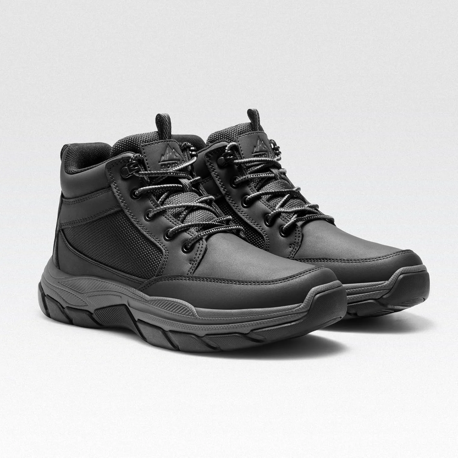 

Мужские походные ботинки NORTIV 8 Легкие модные повседневные ботинки чукка на высокой подошве, черный