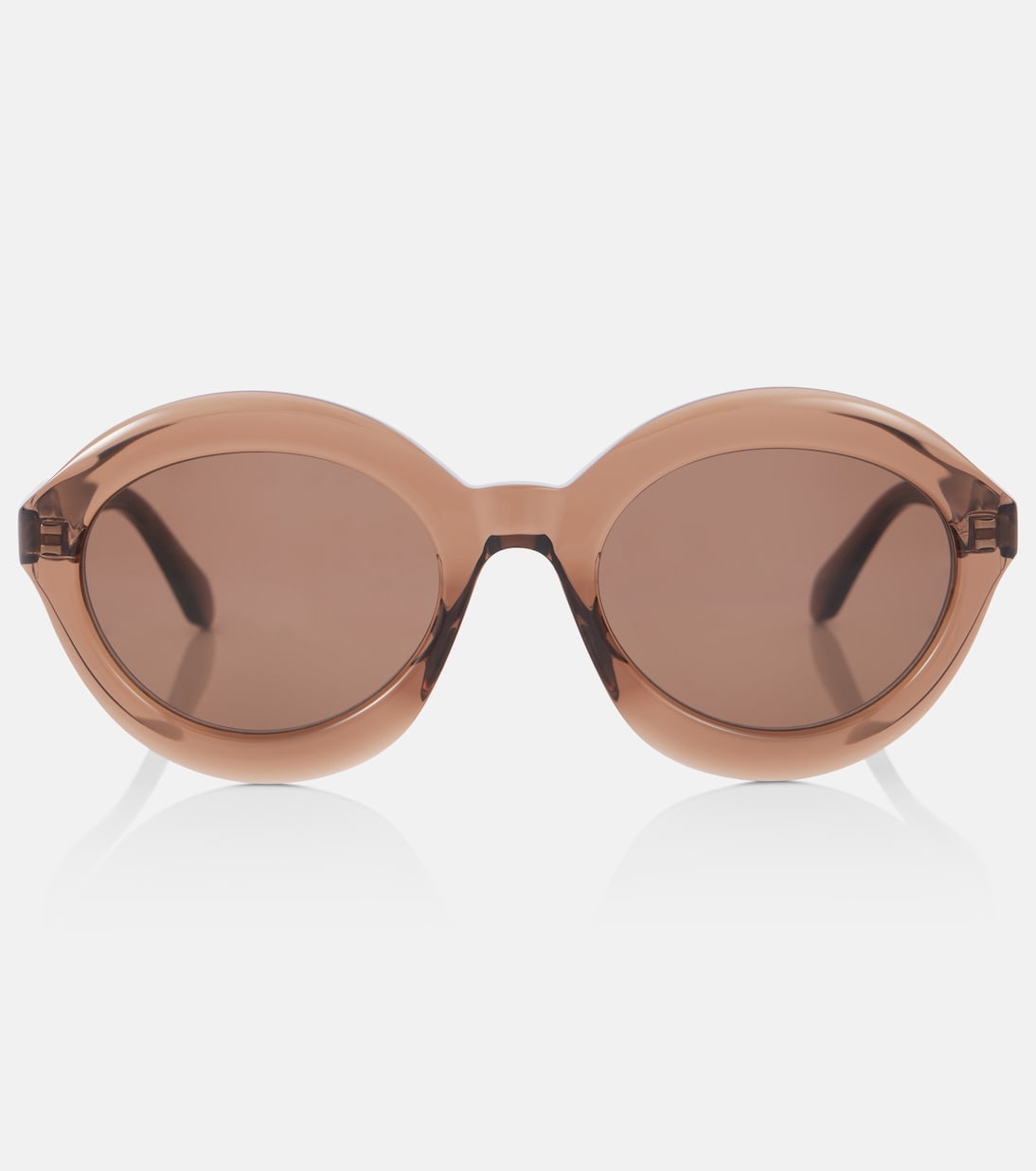 

Круглые солнцезащитные очки Alaïa, Brown-Brown-Brown