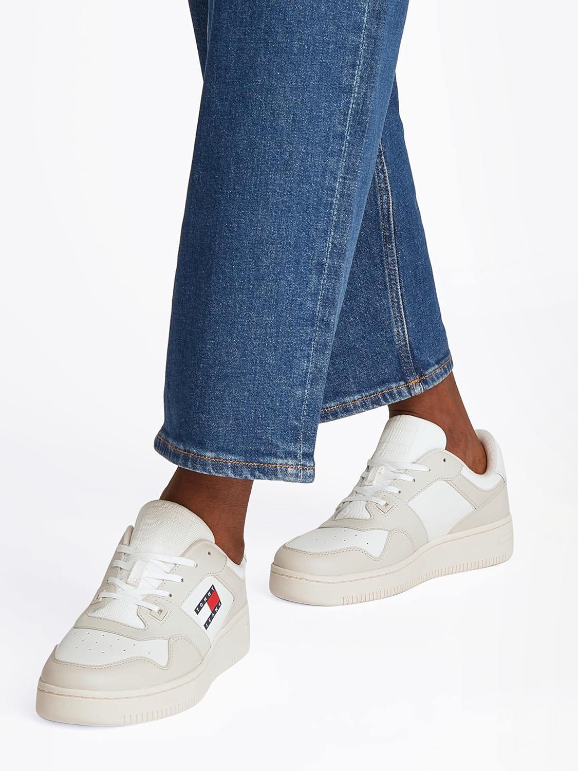 Мужские повседневные кроссовки Tommy Jeans с чашеобразной подошвой, белый/слоновая кость — фото 3