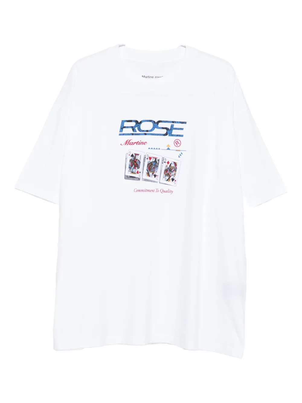 

Футболка с изображением игральных карт Martine Rose, белый