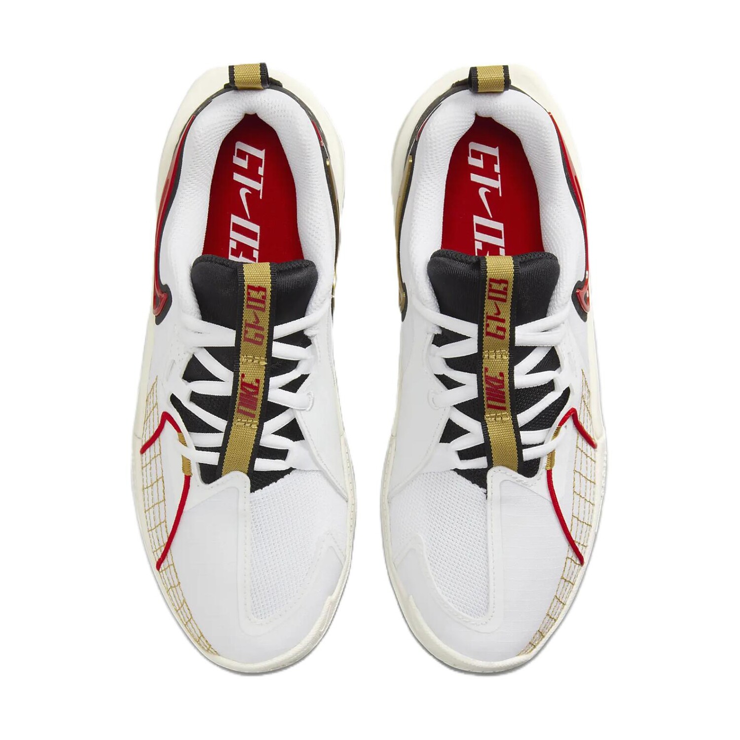 Баскетбольные кроссовки Air Zoom GT Cut 3 для детей GS Low-top белые/красные/черные Nike, красный — фото 3