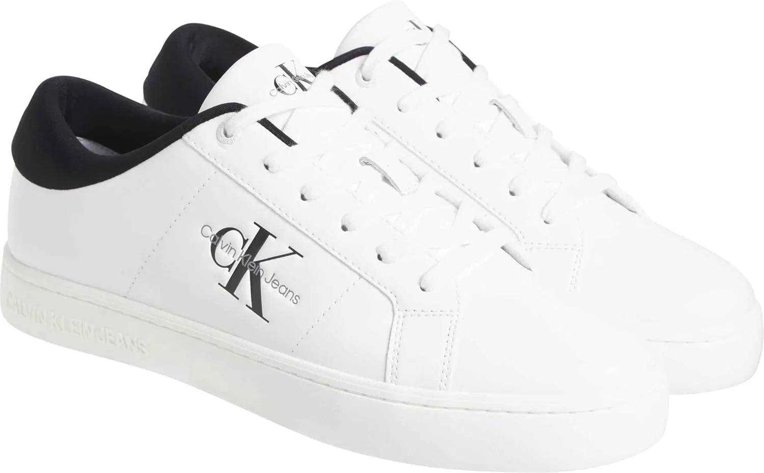 Кроссовки Calvin Klein Herren Cupsole Leder, White Bright White Black — фото 2