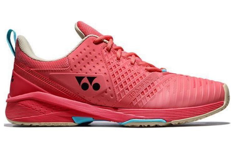 Кроссовки YONEX Ower Cushion Tennis Shoes Unisex Low-top Coral Red, красный — фото 2