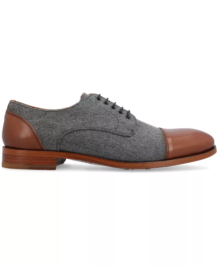 Мужские туфли Jack Handcrafted Leather, Velvet and Wool Taft, серый — фото 2