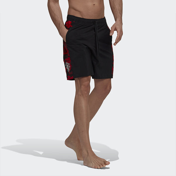 Шорты adidas Manchester United Soccer/Football Sports Training Patchwork Print Shorts Black, черный — фото 3