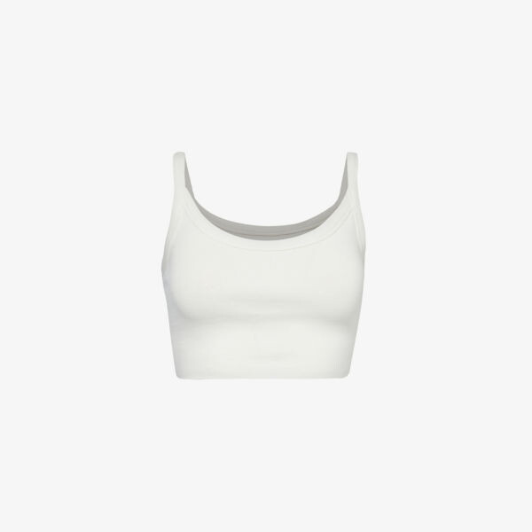 

Укороченный топ everywear из эластичного хлопка Gymshark, белый, Коричневый, Укороченный топ everywear из эластичного хлопка Gymshark, белый
