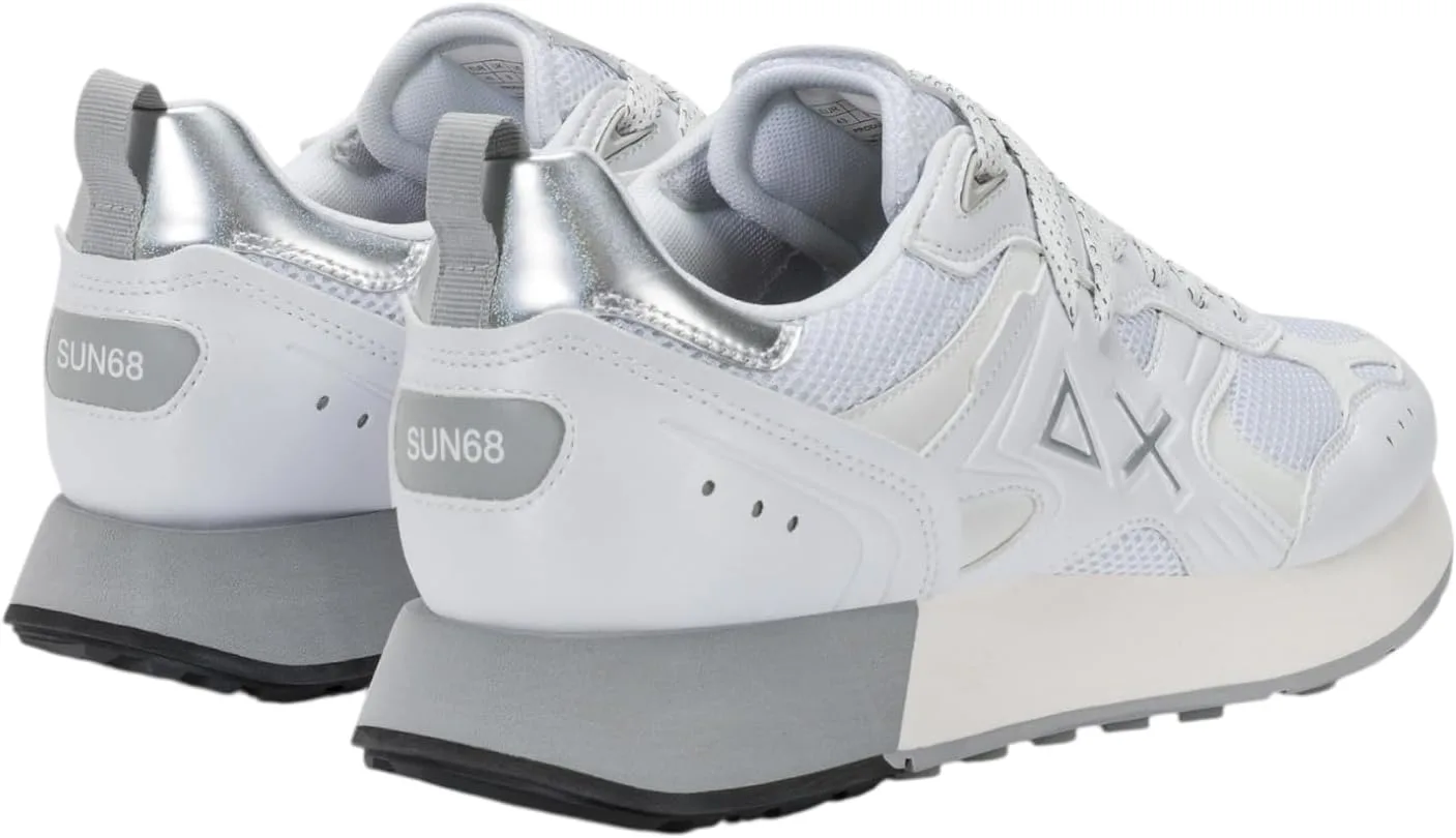 Мужские повседневные кроссовки SUN68 Jaki 2.0 Silver Mesh Z36119, белый — фото 4