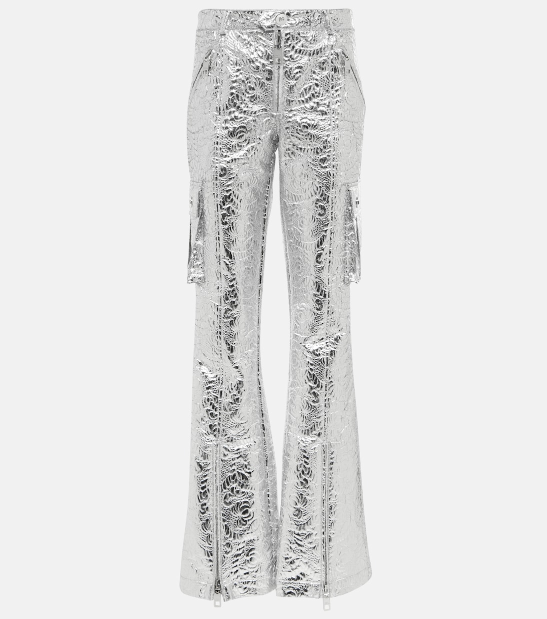 

Брюки-карго из ламинированной парчи Dolce&Gabbana, Argento