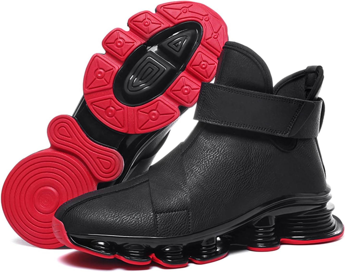 

Мужские зимние ботинки SPWAGYM, утепленные, с модным дизайном, нескользящей подошвой, меховой подкладкой, для бега и ходьбы, черный