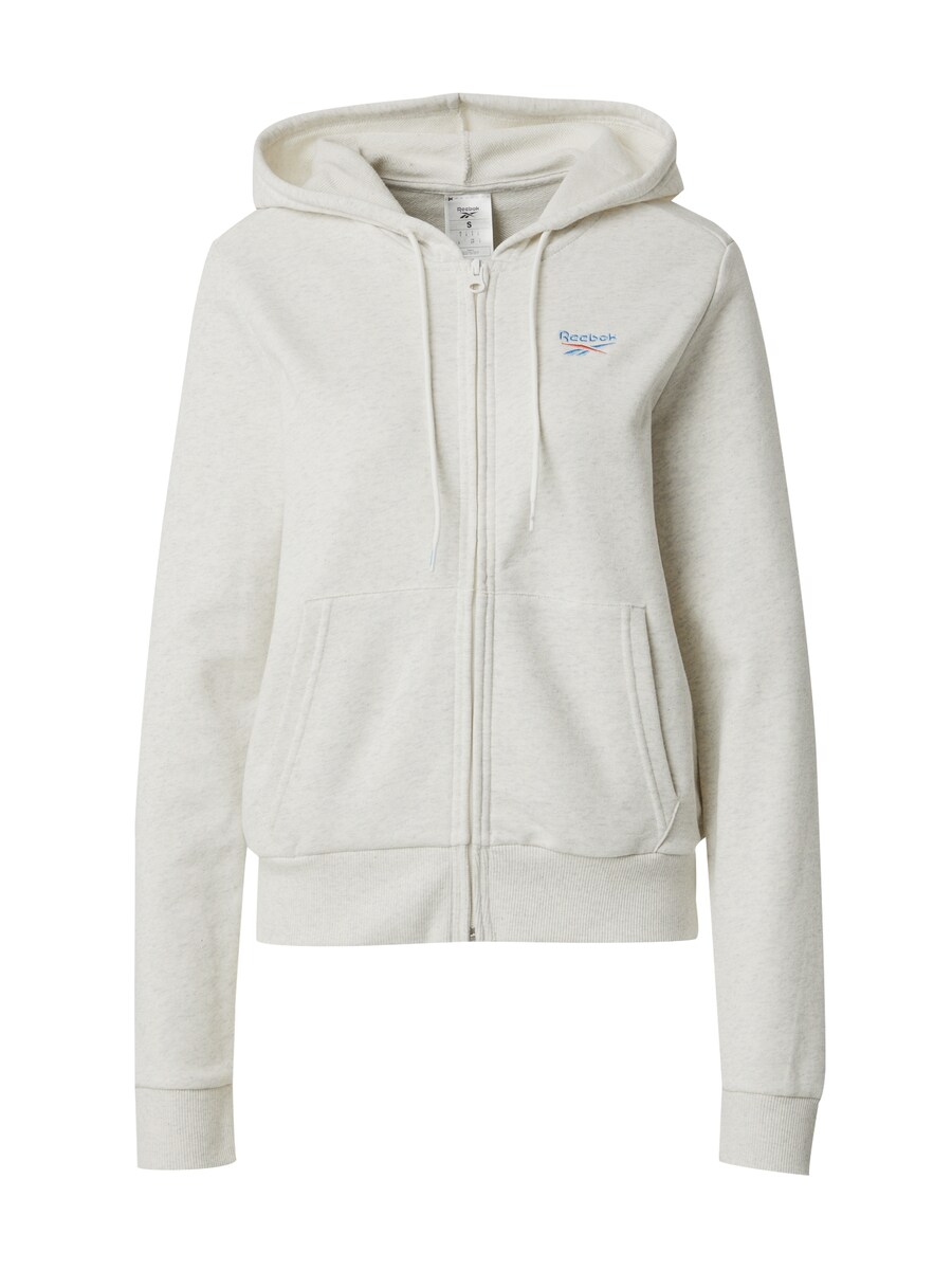 

Спортивная толстовка с капюшоном на молнии Reebok, цвет mottled beige