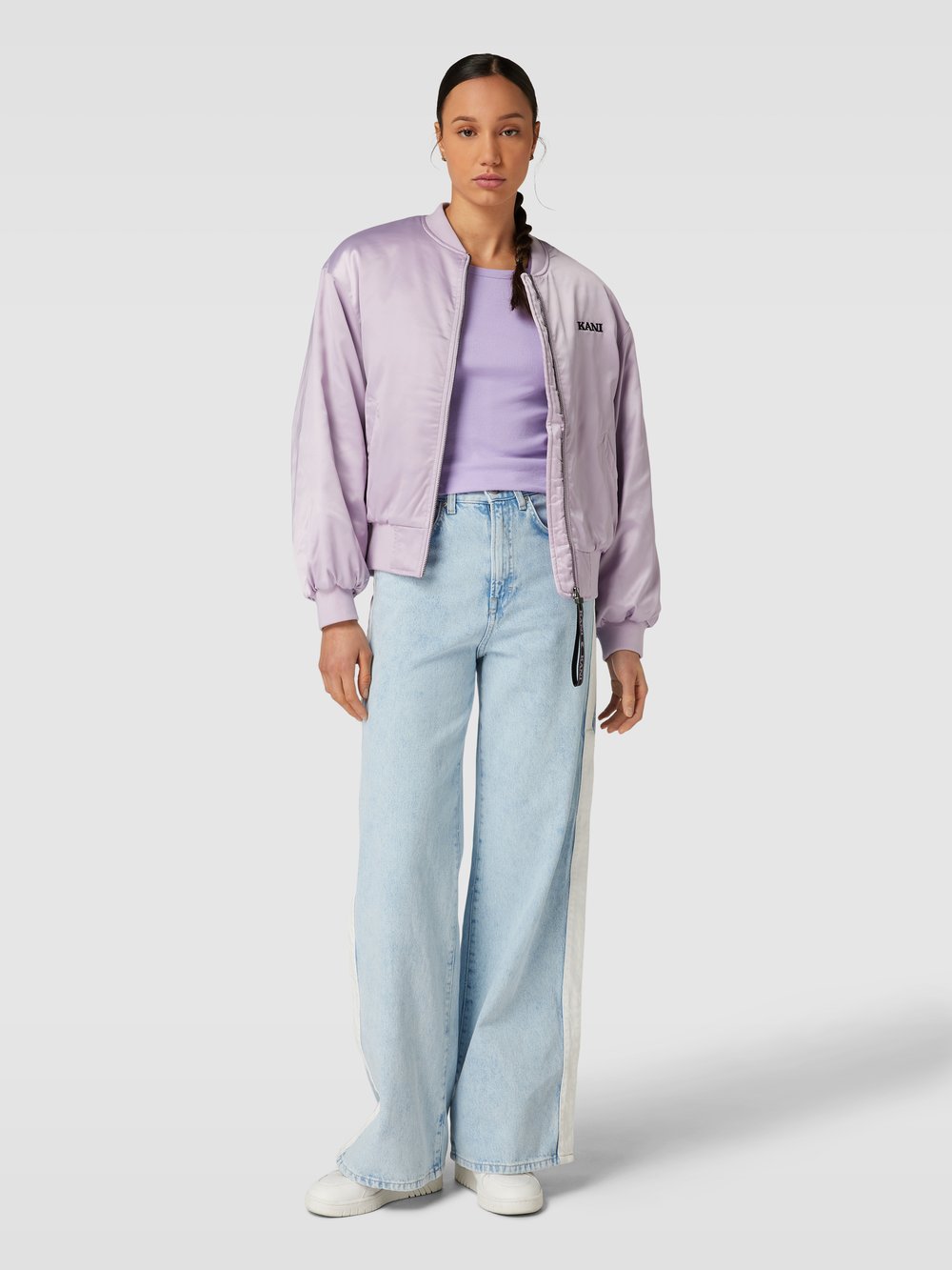 

Куртка с этикеткой, модель «RETRO SATIN» KARL KANI, светло-розовый