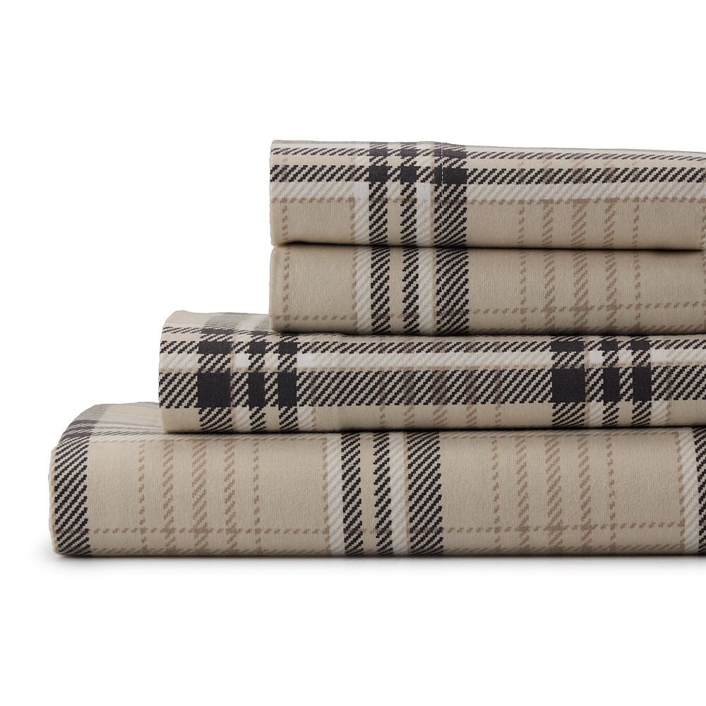 

Комплект фланелевых простыней или наволочек Cuddl Duds, цвет Neutral Plaid