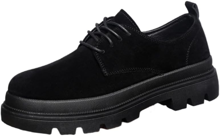 

Мужские повседневные туфли Fusecottc, круглый носок, шнуровка, модные и универсальные, подходят для повседневной носки, черный