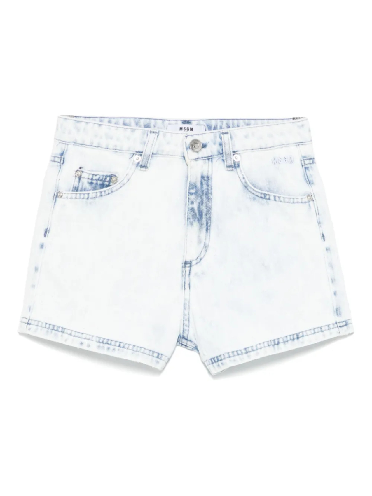 

MSGM Детские шорты с потертостями MSGM Kids, синий